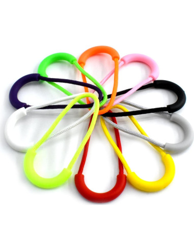 100 Tiradores de Cremallera Renashed en 10 Colores para Mochilas