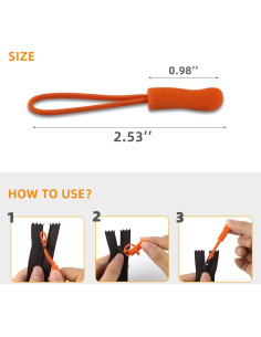 Paquete de 36 Tiradores de Cremallera Reemplazo Yuntop - 9 Colores 2