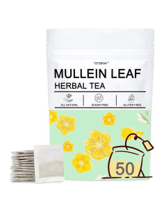 Té Detox de Pulmón TZTZBOM - 50 Bolsitas de Mullein Orgánico