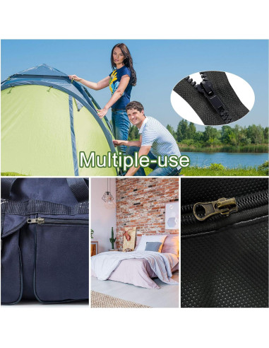 Kit de Reparación de Cremalleras 69 Piezas WILLBOND - Tiradores Negros, Plateados y Bronce