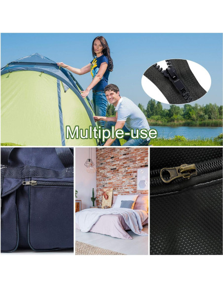 Kit de Reparación de Cremalleras 69 Piezas WILLBOND - Tiradores Negros, Plateados y Bronce