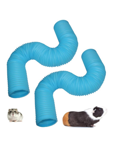 Túneles para Hámster PINVNBY 2 Pcs Plegables 21 cm Azul
