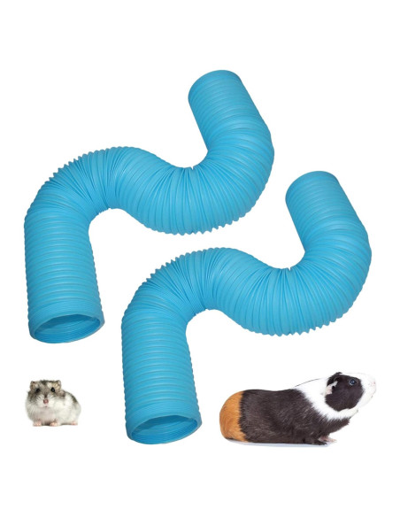 Túneles para Hámster PINVNBY 2 Pcs Plegables 21 cm Azul