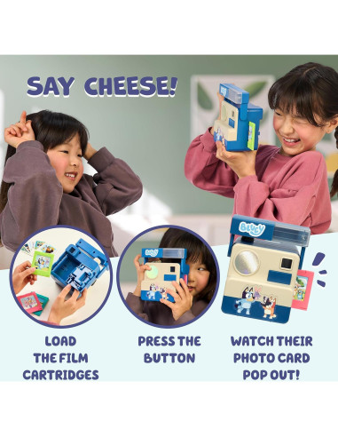 Cámara Chikit Chikit Bluey con 10 Tarjetas y 3 Cartuchos