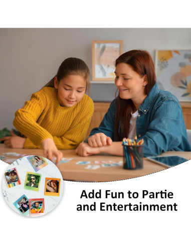 12 Stickers de Borde Arcoíris HIYQIN para Fujifilm Instax SQ