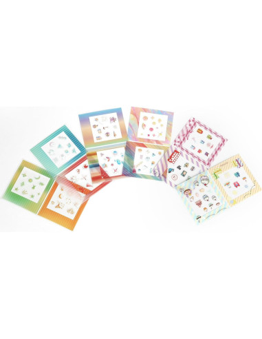 12 Stickers de Borde Arcoíris HIYQIN para Fujifilm Instax SQ