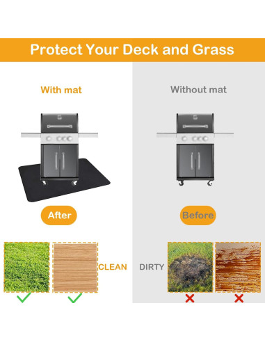 Mats para Parrilla JCOMORY 121.9 x 76.2 cm a Prueba de Fuego