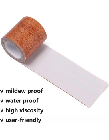 Cinta adhesiva de madera SagaSave 5.7 cm x 4.57 m dorada