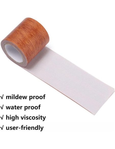 Cinta adhesiva de madera SagaSave 5.7 cm x 4.57 m dorada