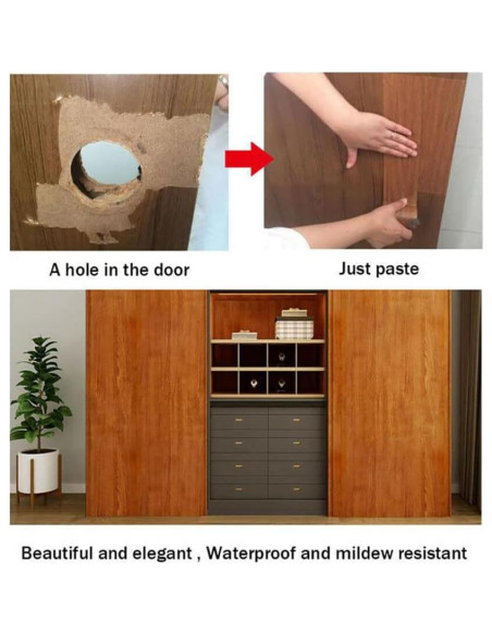 Cinta adhesiva de madera SagaSave 5.7 cm x 4.57 m dorada