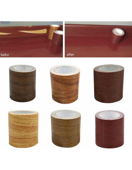 Cinta adhesiva de madera SagaSave 5.7 cm x 4.57 m dorada