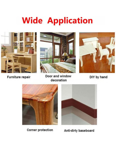 Cinta adhesiva de madera SagaSave 5.7 cm x 4.57 m dorada