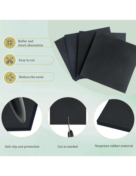Almohadillas Antivibración ZSUCUN 4 Piezas 10.16x10.16 cm