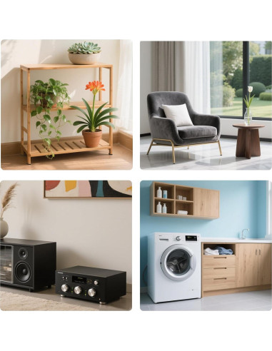 Almohadillas Antivibración ZSUCUN 4 Piezas 10.16x10.16 cm