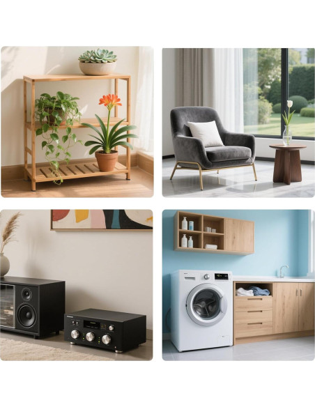 Almohadillas Antivibración ZSUCUN 4 Piezas 10.16x10.16 cm