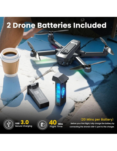 Dron WeFone WF33 4K UHD Plegable GPS 40min Vuelo 209g