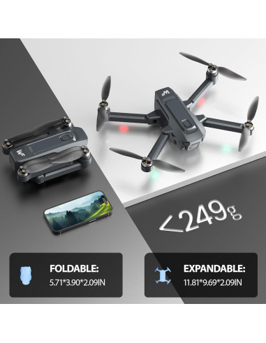 Dron WeFone WF33 4K UHD Plegable GPS 40min Vuelo 209g
