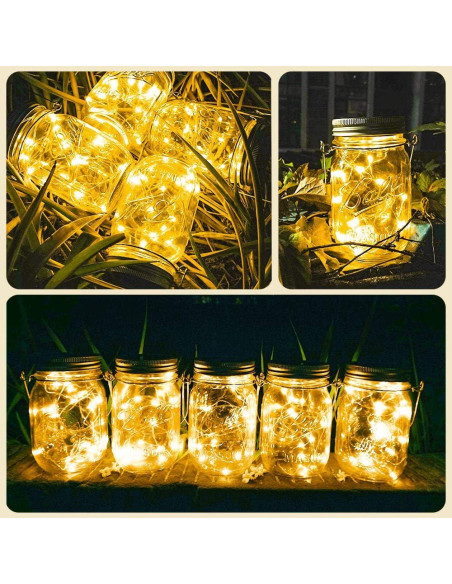 Luces de Tapa de Frasco Solar SunKite - 8 Unidades LED 20 Micro