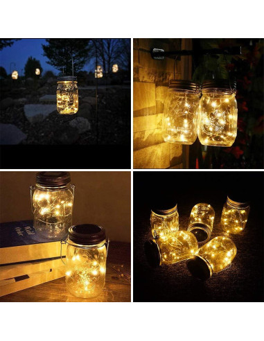 Luces de Tapa de Frasco Solar SunKite - 8 Unidades LED 20 Micro