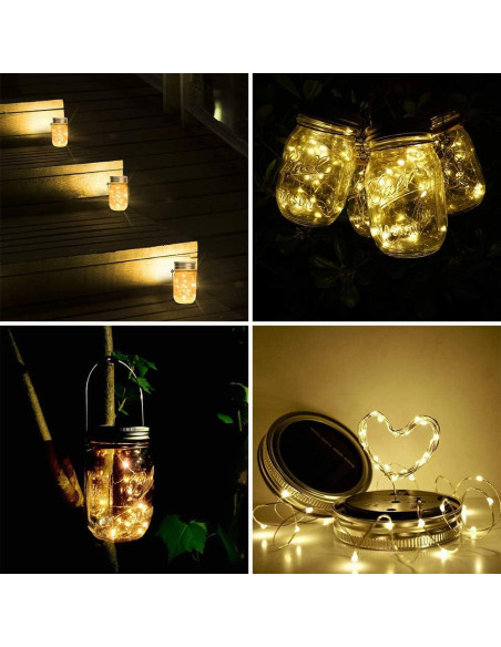 Luces de Tapa de Frasco Solar SunKite - 8 Unidades LED 20 Micro