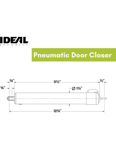 Cierre de puerta neumático Ideal Security 9600 Touch-N-Hold 32.4 cm 2