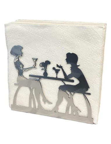 Soporte de Servilletas de Metal Decorelax Plata 15.4x12.6cm