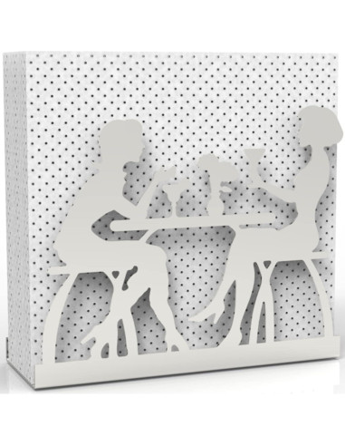 Soporte de Servilletas de Metal Decorelax Plata 15.4x12.6cm