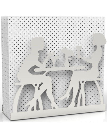 Soporte de Servilletas de Metal Decorelax Plata 15.4x12.6cm