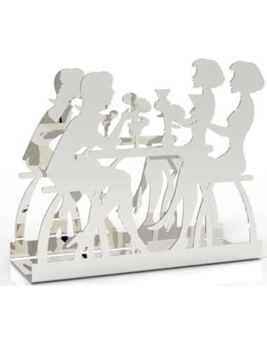 Soporte de Servilletas de Metal Decorelax Plata 15.4x12.6cm