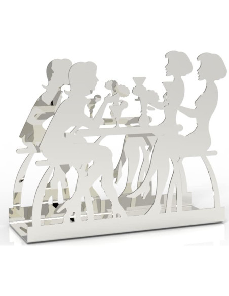 Soporte de Servilletas de Metal Decorelax Plata 15.4x12.6cm