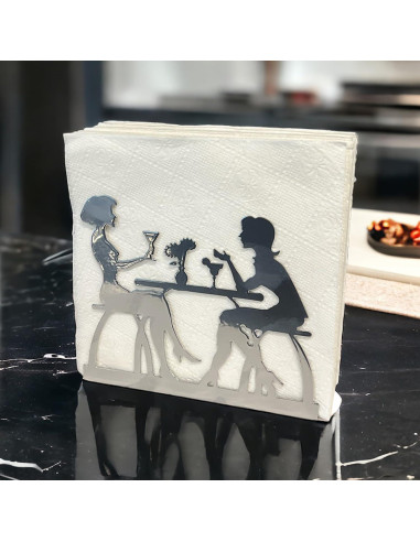 Soporte de Servilletas de Metal Decorelax Plata 15.4x12.6cm