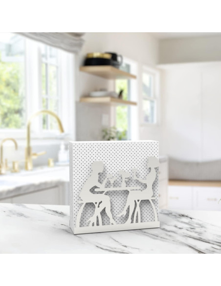Soporte de Servilletas de Metal Decorelax Plata 15.4x12.6cm