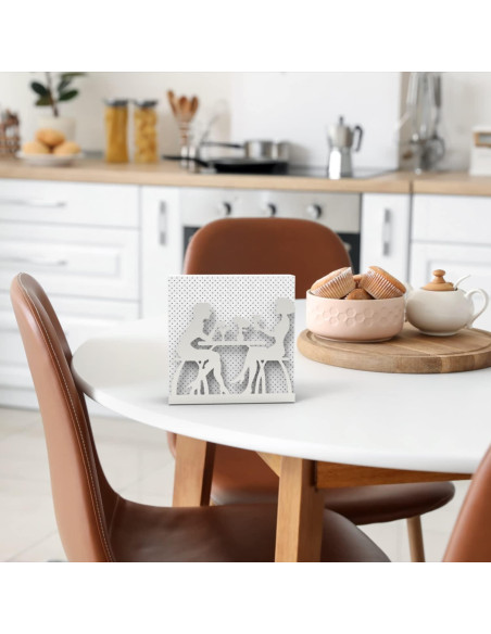 Soporte de Servilletas de Metal Decorelax Plata 15.4x12.6cm