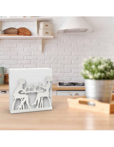 Soporte de Servilletas de Metal Decorelax Plata 15.4x12.6cm