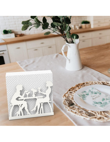 Soporte de Servilletas de Metal Decorelax Plata 15.4x12.6cm