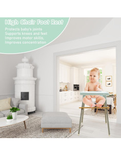 Reposapiés ajustable para silla alta DGXTA - Antideslizante 50 cm 2