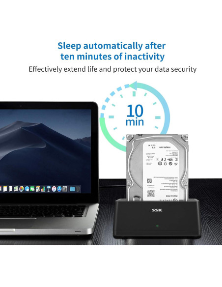 Adaptador de Estación de Acoplamiento SSK USB 3.0 a SATA 20TB
