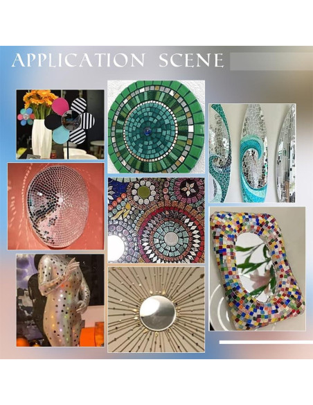 300 Espejos Mosaico Redondos Autoadhesivos 20mm PH PandaHall