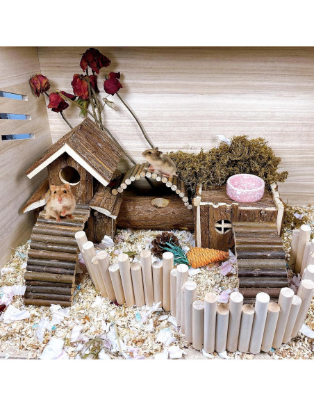 Túnel de Madera Natural Hamiledyi para Hamsters y Ratones Túnel de Madera Natural Hamiledyi para Hamsters y Ratones