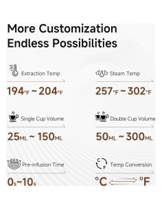 Máquina de Espresso HiBREW H10B - 51mm - Acero Inoxidable Negro 2