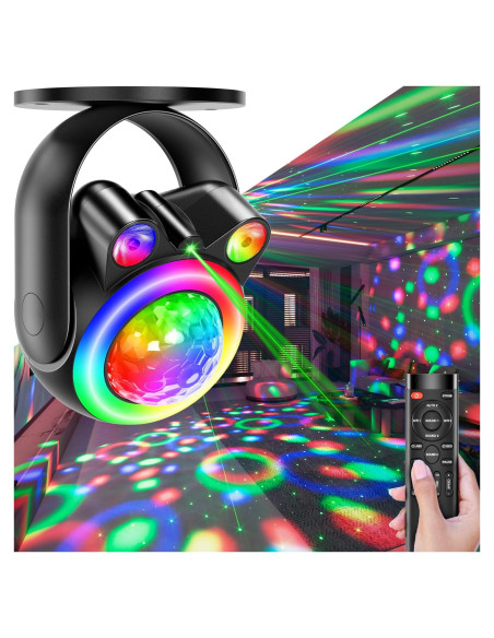 Bola de Disco Proyector de Estrellas Judeng 4 en 1 Luz de Fiesta