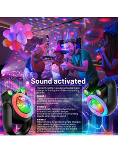 Bola de Disco Proyector de Estrellas Judeng 4 en 1 Luz de Fiesta 2