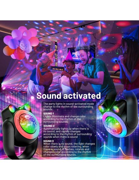 Bola de Disco Proyector de Estrellas Judeng 4 en 1 Luz de Fiesta