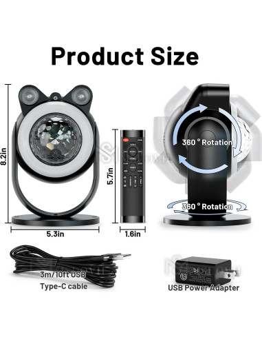 Bola de Disco Proyector de Estrellas Judeng 4 en 1 Luz de Fiesta