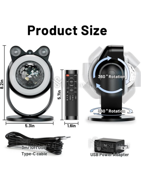 Bola de Disco Proyector de Estrellas Judeng 4 en 1 Luz de Fiesta