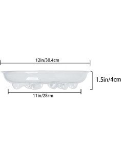 Plato de Plástico Transparente Idyllize 30.48 cm - 5 Piezas 2