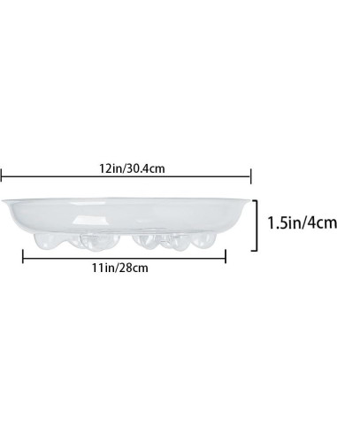 Plato de Plástico Transparente Idyllize 30.48 cm - 5 Piezas
