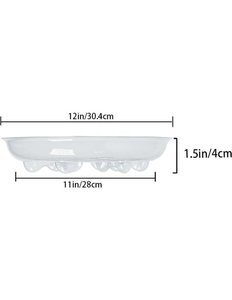 Plato de Plástico Transparente Idyllize 30.48 cm - 5 Piezas
