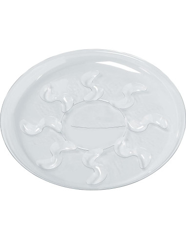 Plato de Plástico Transparente Idyllize 30.48 cm - 5 Piezas