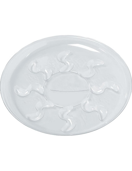 Plato de Plástico Transparente Idyllize 30.48 cm - 5 Piezas